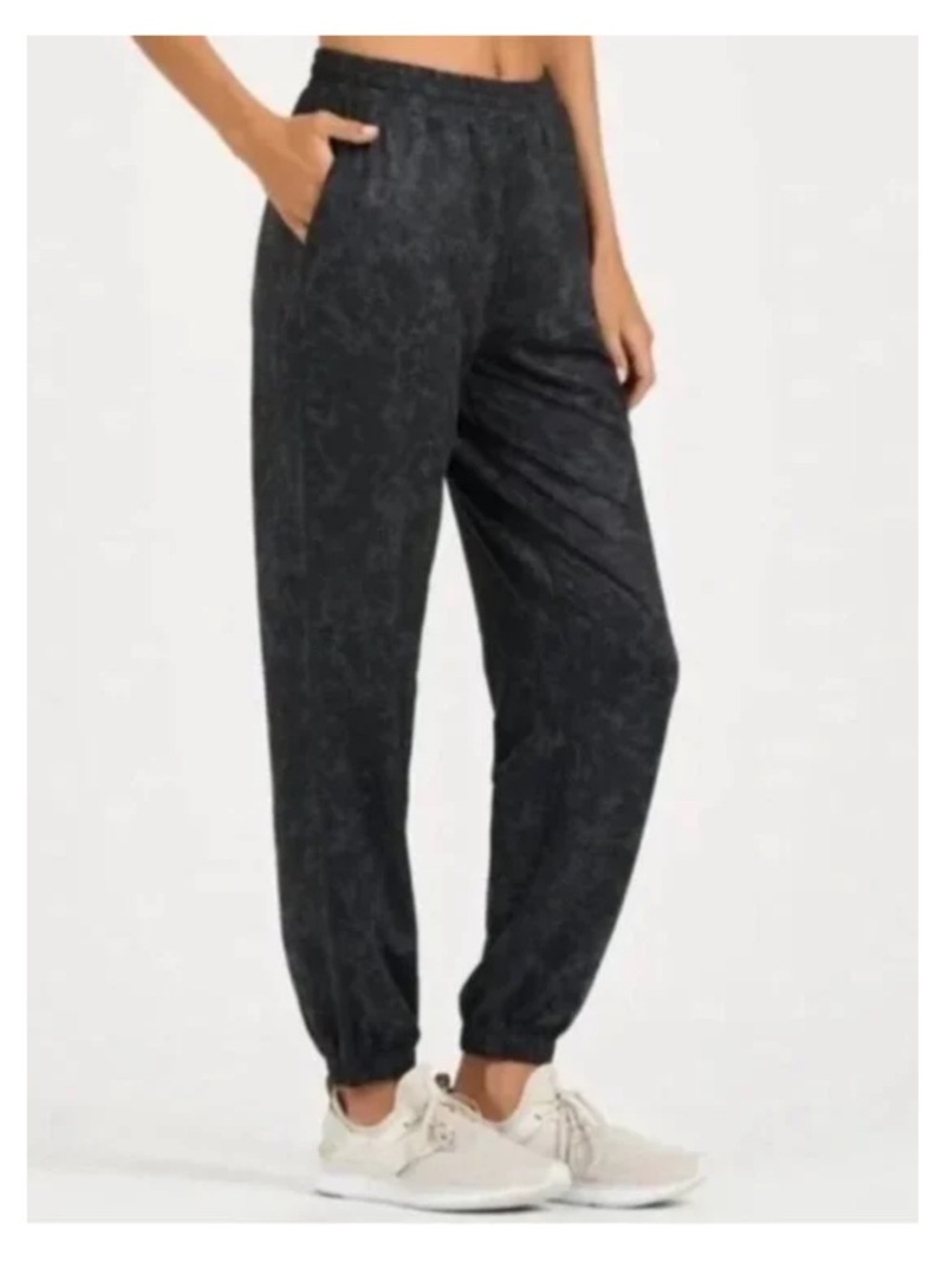 Vuori Dark Gray Marble-Print Track Joggers